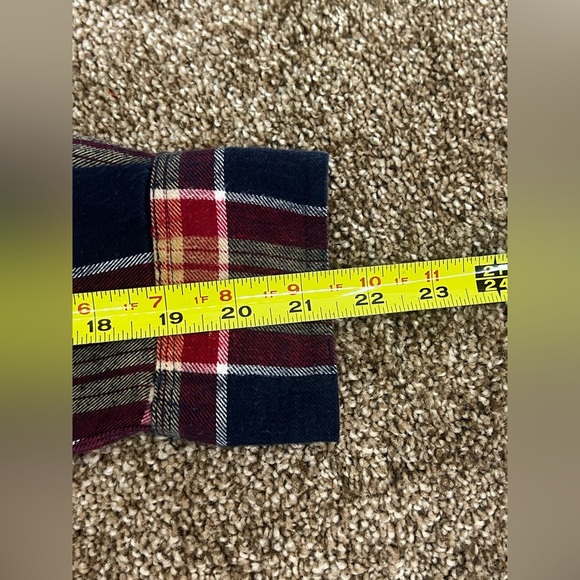 CHAPS Ralph Lauren Brushed‎ Flannel Shirt Plaid Check Button Down Sz Large A9 - Picture 8 of 9